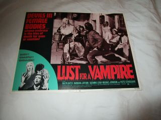 Lust For A Vampire,  Lobby Card,  5 Hammer,  1971,  Bates,  Sangster