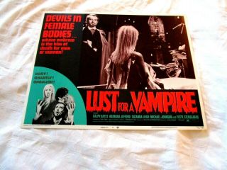Lust For A Vampire,  Lobby Card,  4 Hammer,  1971,  Bates,  Sangster