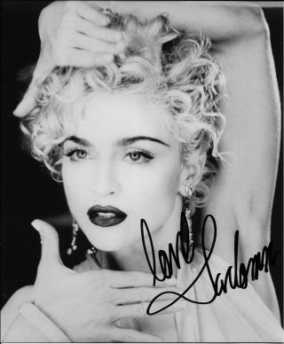 Madonna - Orig Signature Autographed 8x10 B&w Photo - With
