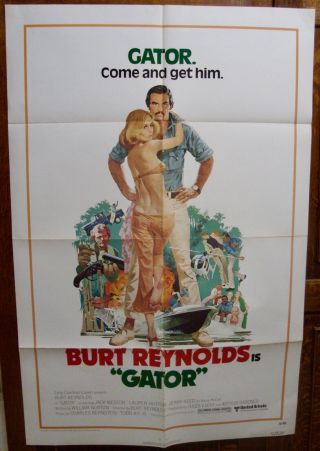 Gator 27x41 Movie Poster 1976 Burt Reynolds & Lauren Hutton - Art