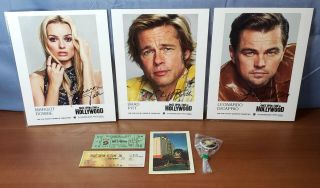 Once Upon A Time In Hollywood Movie Fyc Promo 8x10 Head Shots Postcard Pin Stub