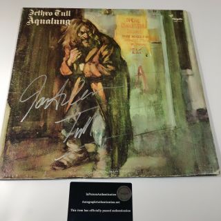 Jethro Tull Aqualung Signed Lp Album By Ian Anderson With
