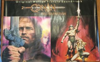 Vintage 1982 Conan The Barbarian Soundtrack Poster Art By Renato Casaro