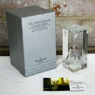 Waterford Crystal Prism Paperweight Times Square Hope For Abundance