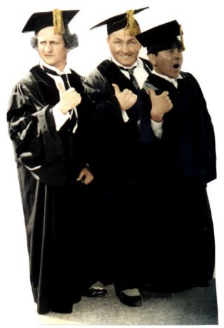 The Three 3 Stooges Graduation Lifesize Cardboard Standup Standee Cutout Poster