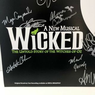 WICKED Witches of Oz Full Cast Signed Autographed Musical 14X22 Poster 2