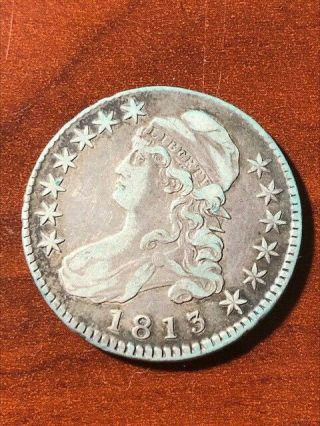 1813 Capped Bust Silver Half Dollar: Vf