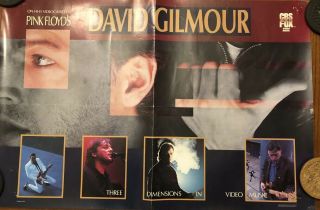 Vintage 1984 David Gilmour About Face Promotional Poster Pink Floyd,  Roger Waters