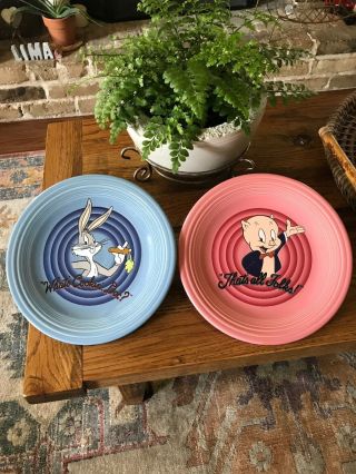Fiestaware Looney Tunes Porky Pig Fiesta Dinner Plate Warner Bros,  Bugs Bunny