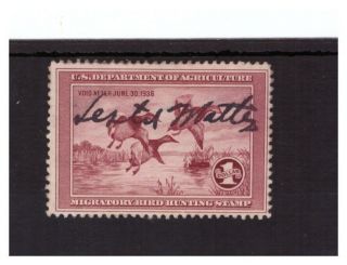 Us Scott Rw2 / F - Vf / No Faults Federal Duck Stamp; Scv $160.  00