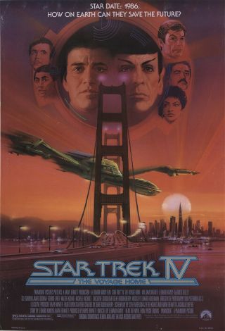 Star Trek Iv: The Voyage Home 1986 27x41 Orig Movie Poster Fff - 12043 Rolled
