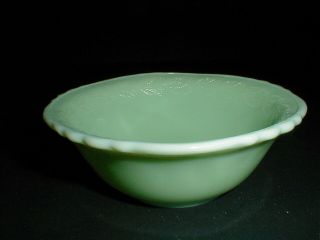 Laurel Mckee Glass Jadite Jadeite Green Scallop Dessert Berry Bowl 1930s (db5)