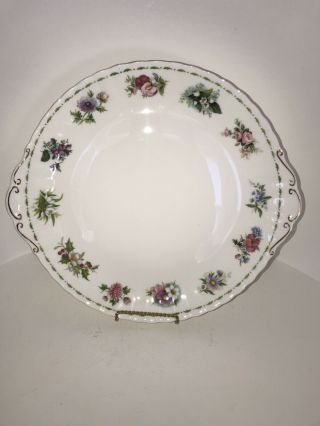 Royal Albert Flower Of The Month 12 Months Cake Plate 12 " Handled