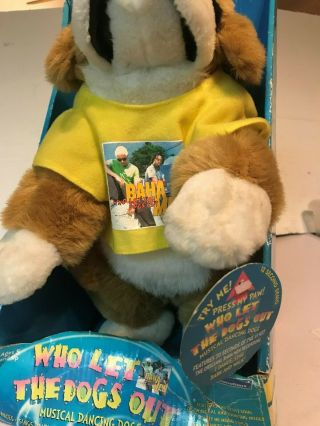 VINTAGE 2001 BAHA MEN WHO LET THE DOGS OUT DANCING PLUSH ANIMATRONIC DOG 3