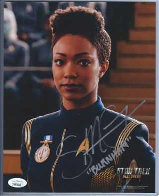 Sonequa Martin - Green Star Trek Discovery Autographed Photo 8x10 - Jsa Certified