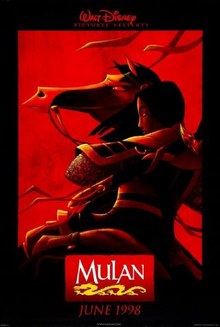 Walt Disney Mulan 18 X 24 1998 S/s Movie Poster