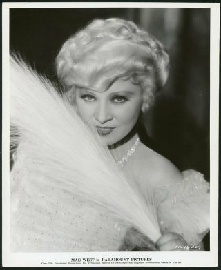 Mae West In Stunning Portrait Vintage 1934 Paramount Pictures Photo