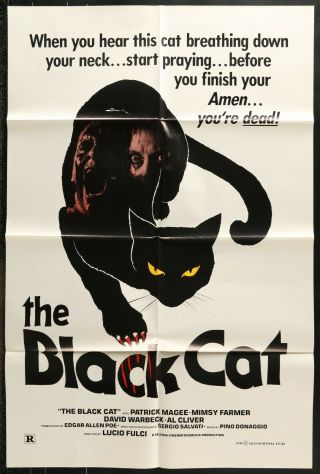 The Black Cat (1981) - Movie Poster - Italian Horror Lucio Fulci