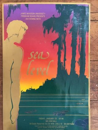 Sea Level At Jmu Concert Poster/advertisement 13 " X 20 " : On The Edge