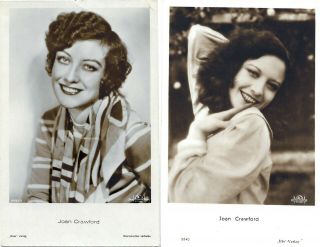 1930s 2 Diff Hollywood Movie Studio Postcards Joan Crawford 15