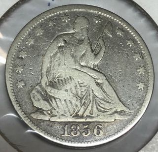 1856 - S Seated Liberty Half Dollar,  Vg