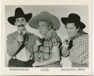 Marx Brothers Harpo Groucho Chico Cowboys Go West 1961 Mgm Studios Photo J2463