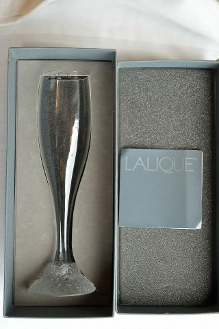Lalique Year 2000 / Millennium Champagne Glass / Flute,  Signed And Boxed
