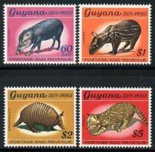 Guyana 1968 Native Animals Set Sc 39 - 53 Nh