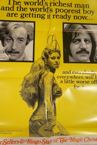 MAGIC CHRISTIAN SEXY RAQUEL WELCH RINGO STARR PETER SELLERS ONE SHEET 1970 2