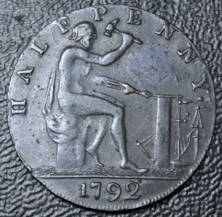 1792 G.  B.  Condor Token Half Penny - Cheshire - Macclesfield - Charles Roe - Dh76