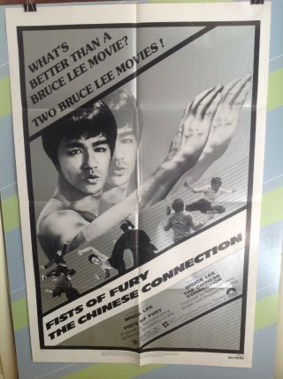 Lee Bruce " Fists Of Fury The Chinese Connection " Movie Poster 1980