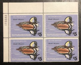 Tdstamps: Us Federal Duck Stamps Scott Rw45 Nh Og P Block Of 4