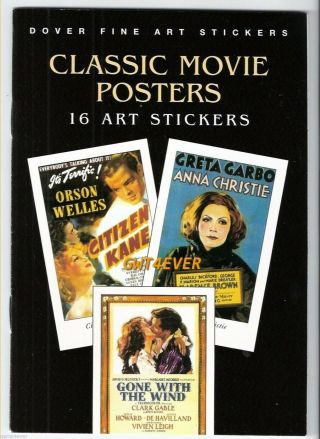Movie Poster Sticker Book Gone With The Wind,  Citizen Kane,  Other Great Movies