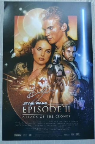 Hayden Christensen Anikan Skywalker Signed Autographed Star Wars 12x18 Photo