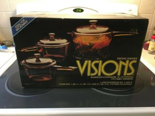 Visions Rangetop Microwave Cookware By Corning 6 Piece Set V - 300 - N