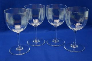 Baccarat Montaigne Optic (4) Tall Water Goblets,  7 "