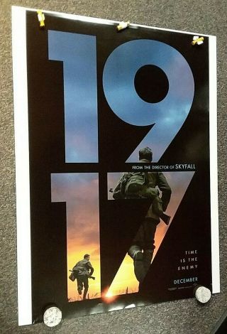 Sam Mendes 1917 Movie Poster 2 Sided Advance 27x40 Benedict Cumberbatch