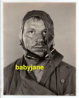 Wallace Beery 7x9 Photo In Aviator Goggles 1927 Now We 