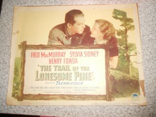 The Trail Of The Lonesome Pine 11 " X 14 " Re - Issue Lobby Card 1949,  Fr