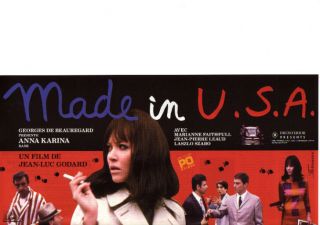Made In U.  S.  A.  - 1999r - Jean - Luc Godard Japanese Movie Chirashi Flyer (mini Poster)