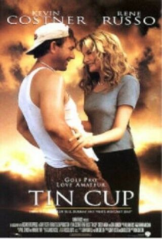 Tin Cup Rolled Movie Poster Kevin Costner Golf 1996 Rene Russo