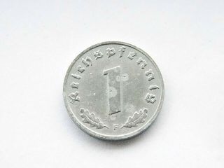 GERMAN Coin 1945 F 1 REICHSPFENNIG Zinc ALLIED OCCUPATION 3rd Reich WW2 RARE 3