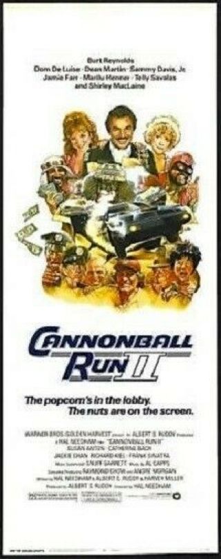 Cannonball Run Ii 14x36 Rolled Movie Poster 2 1984 Drew Struzan Art Insert 2