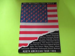 The Rolling Stones Steel Wheels 1989 Tour / Concert Program Book