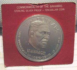 Uncirculated,  1974 Commonwealth Of The Bahamas 10 Dollars Sterling Silver Proof