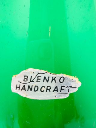 Blenko Emerald Green Decanter 920 Winslow Anderson Mid Century Art Glass 3