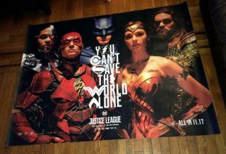 Justice League 5ft Subway Movie Poster 2017 Dc Comics Aquaman Wonder Woman Jla