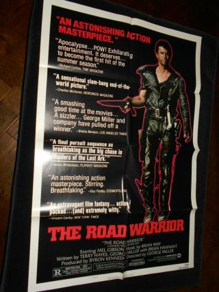 The Road Warrior Mel Gibson Mad Max 2 Style B One Sheet Poster
