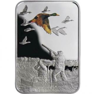 Malawi 2011 20 Kwacha Art Of Hunting Duck Hunting 28,  28 Limited Silver Coin