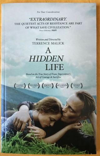 A Hidden Life For Your Consideration Best Screenplay -
